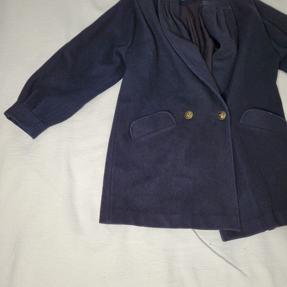 Donny Brook Coat Jacket Womens Wool Dark Blue Long Winter Size 12 Top Snow Cold - Picture 5 of 16